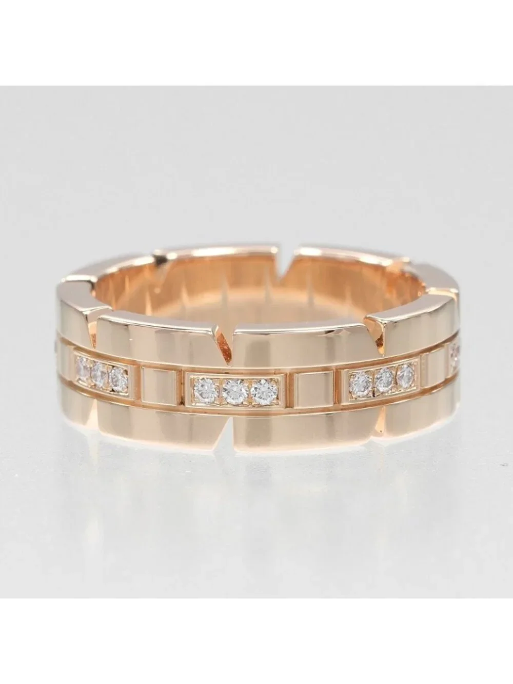 Cartier Tank Francaise 18k Pink Gold Diamond Ring
